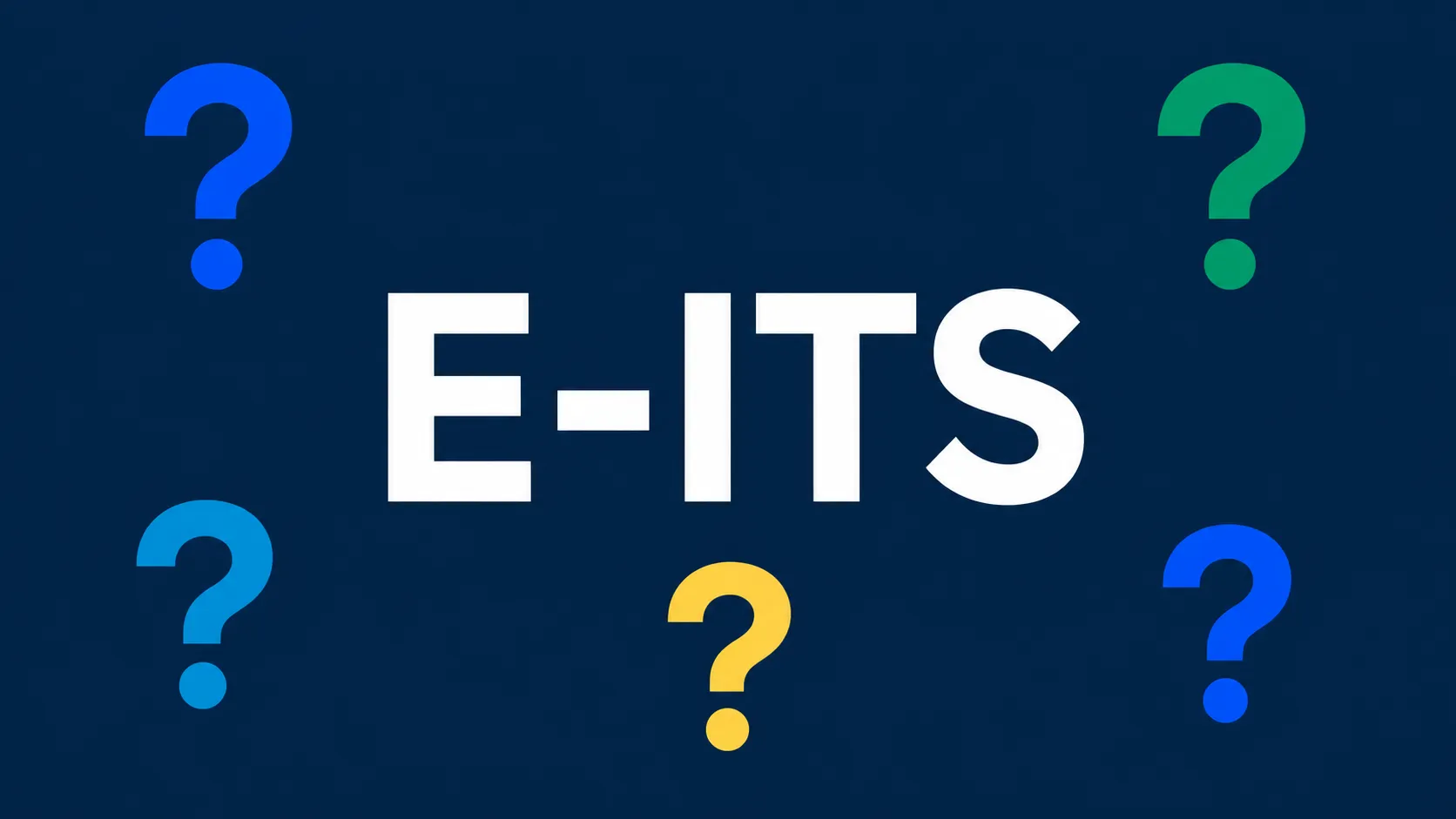 E-ITSi tähistav illustratsioon küsimärkidega.